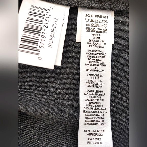 Joe Fresh Girl Dark Grey Pleats Stretchy Pullover Dress New Size L (10-12) - Picture 4 of 6